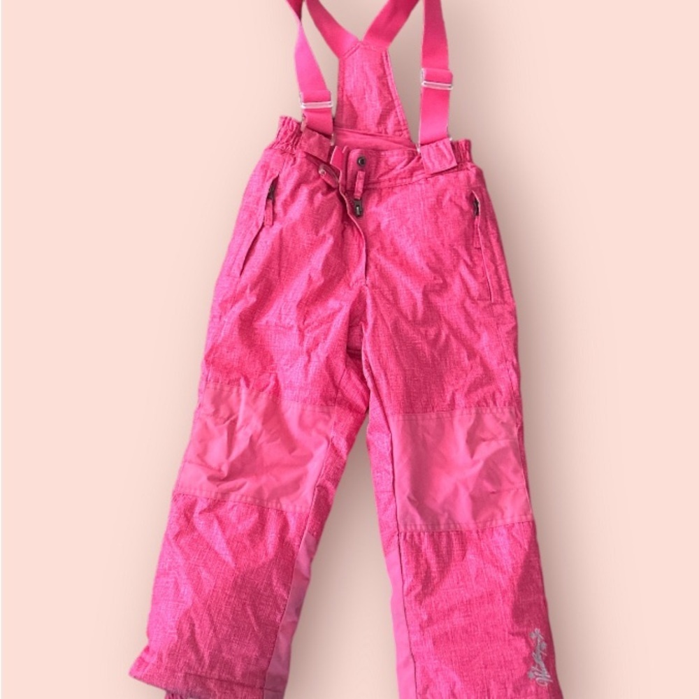 32 Degrees Weatherproof Pink Winter Snowsuit Snow Bib Suspender Pants 5-6